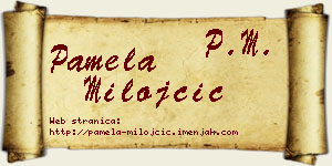 Pamela Milojčić vizit kartica